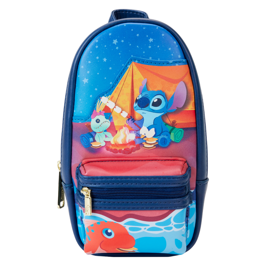 Lilo & Stitch - Camping Cuties Mini Backpack Pencil Case - Loungefly - Bags, Wallets & Purses - Image - Pop Weasel