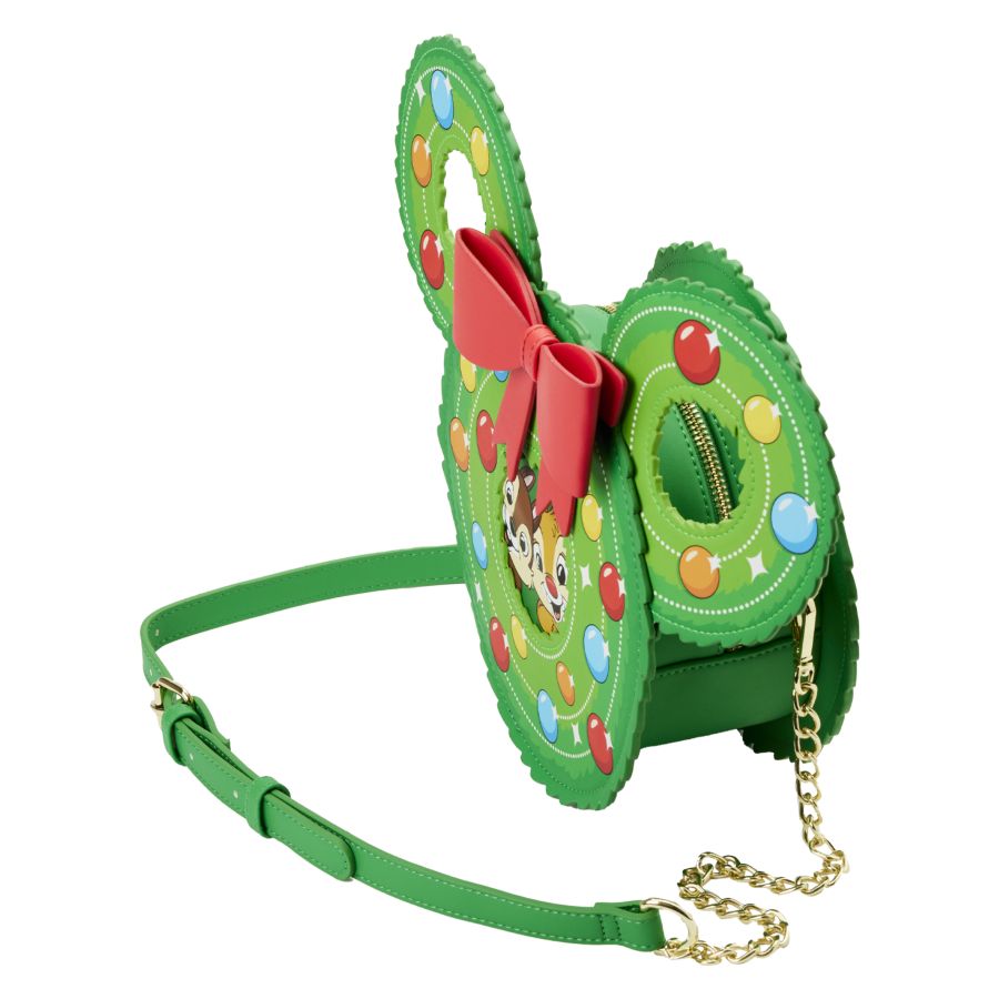 Pop Weasel - Image 3 of Disney - Chip & Dale Christmas Wreath Crossbody - Loungefly - Bags, Wallets & Purses - Image - Pop Weasel