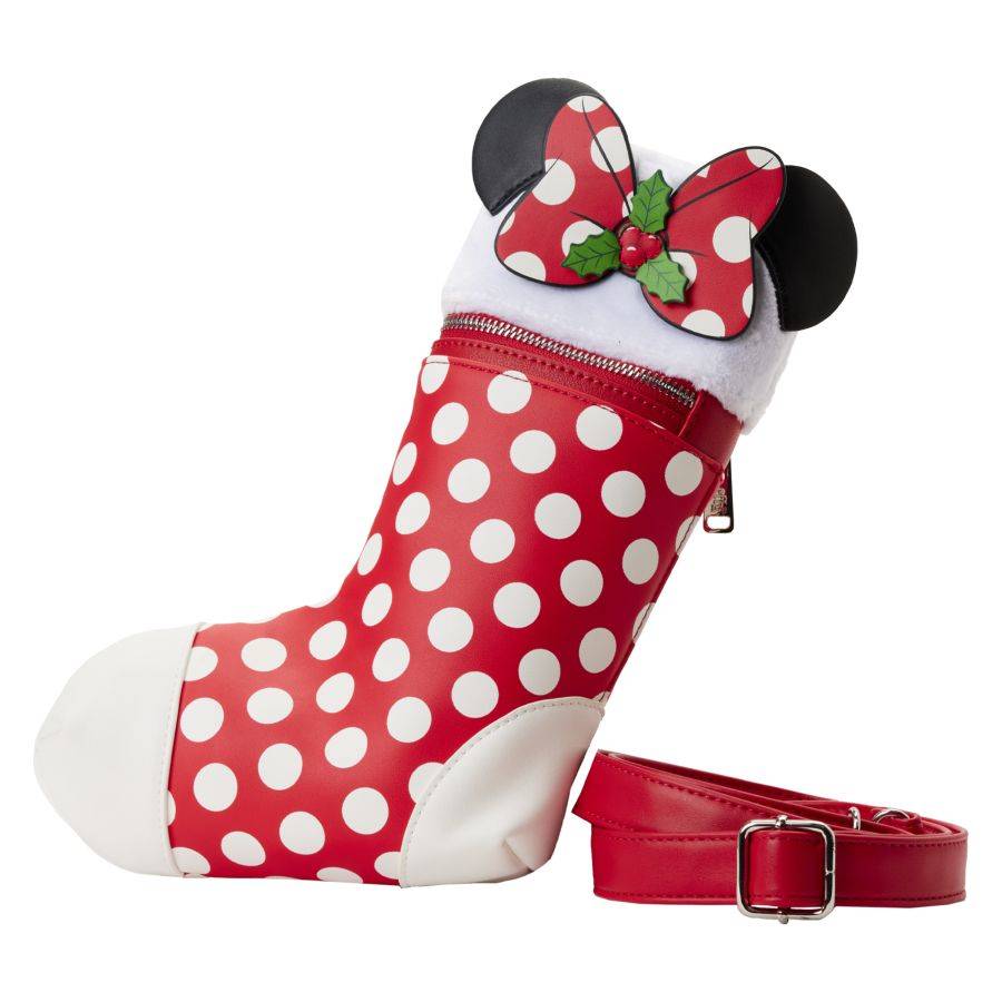 Pop Weasel Image of Disney - Minnie Christmas Stocking Crossbody - Loungefly - Bags, Wallets & Purses - Image - Pop Weasel