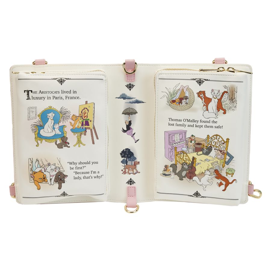 Pop Weasel - Image 5 of The Aristocats (1970) - Book Convertible Crossbody Bag - Loungefly - Bags, Wallets & Purses - Image - Pop Weasel