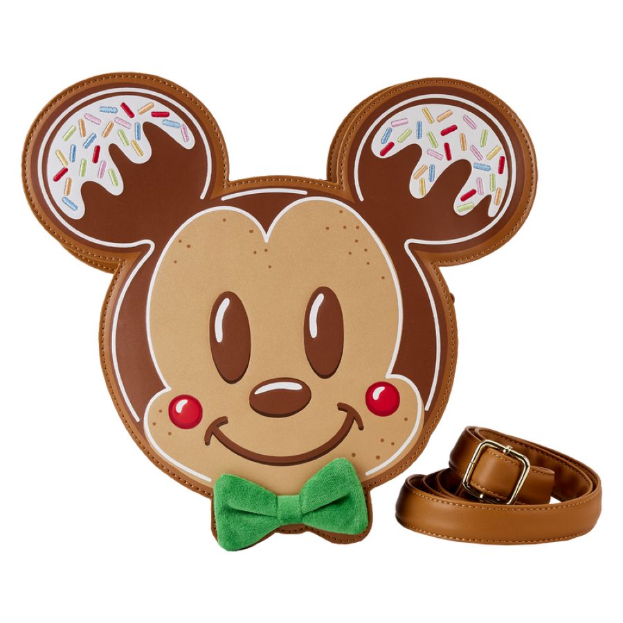 Disney - Mickey & Minnie Gingerbread Cookie Crossbody - Loungefly - Bags, Wallets & Purses - Image - Pop Weasel