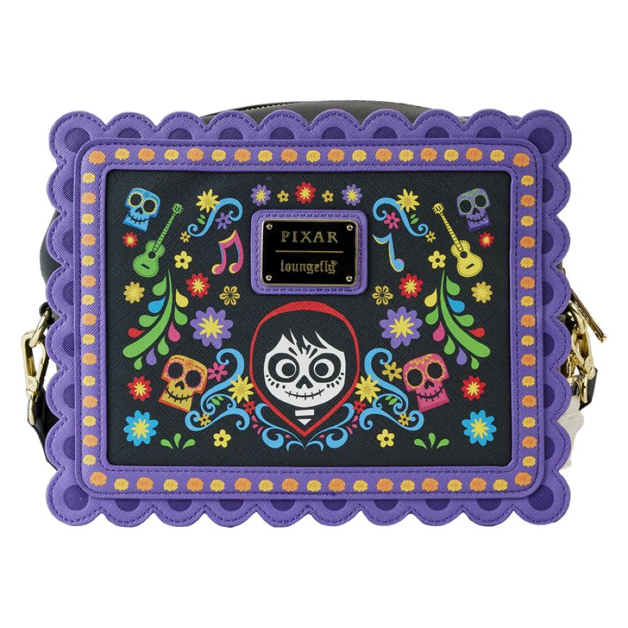 Pop Weasel - Image 2 of Coco - Miguel Calavera Floral Skull Crossbody Bag - Loungefly