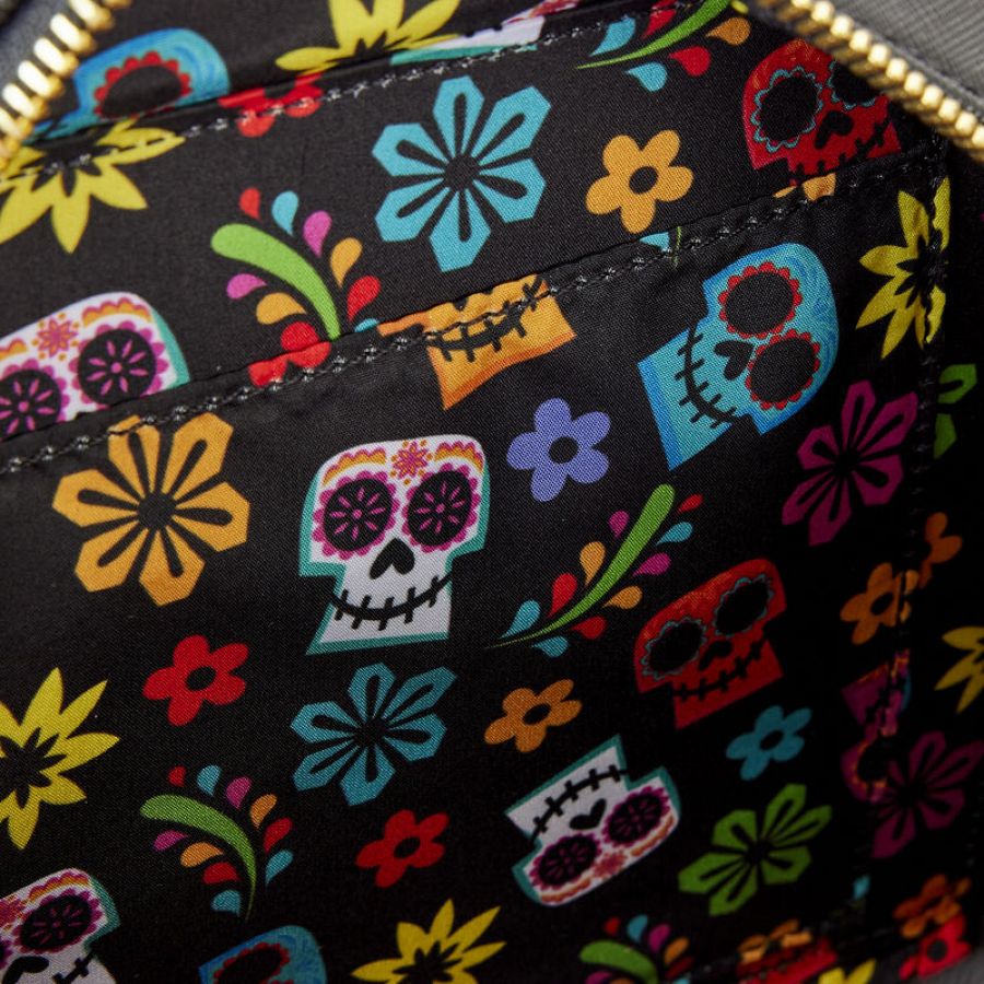 Pop Weasel - Image 4 of Coco - Miguel Calavera Floral Skull Crossbody Bag - Loungefly