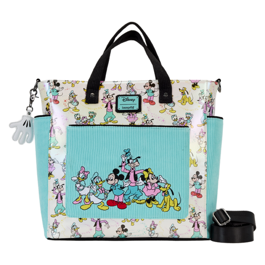 Disney: D100 - Classic All-Over Print Iridescent Convertible Tote Bag - Loungefly