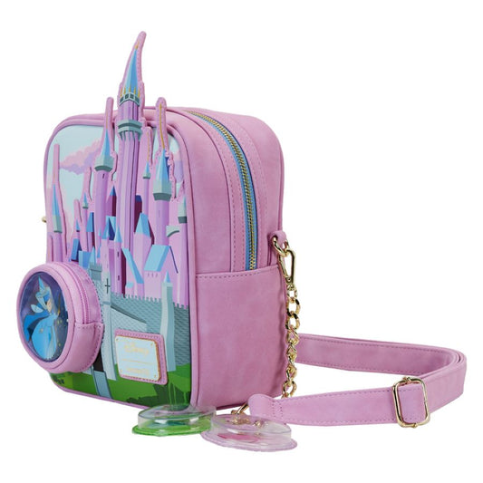 Pop Weasel - Image 2 of Sleeping Beauty -Castle Three Good Fairies Stained Glass Crossbody Bag - Loungefly