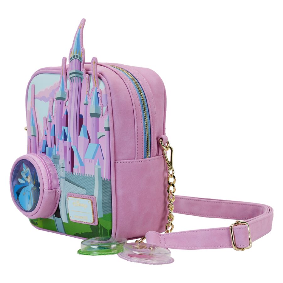 Pop Weasel - Image 2 of Sleeping Beauty -Castle Three Good Fairies Stained Glass Crossbody Bag - Loungefly - Bags, Wallets & Purses - Image - Pop Weasel