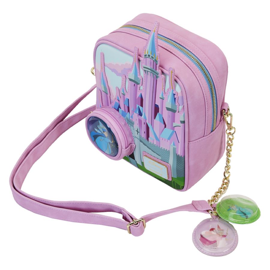 Pop Weasel - Image 3 of Sleeping Beauty -Castle Three Good Fairies Stained Glass Crossbody Bag - Loungefly - Bags, Wallets & Purses - Image - Pop Weasel