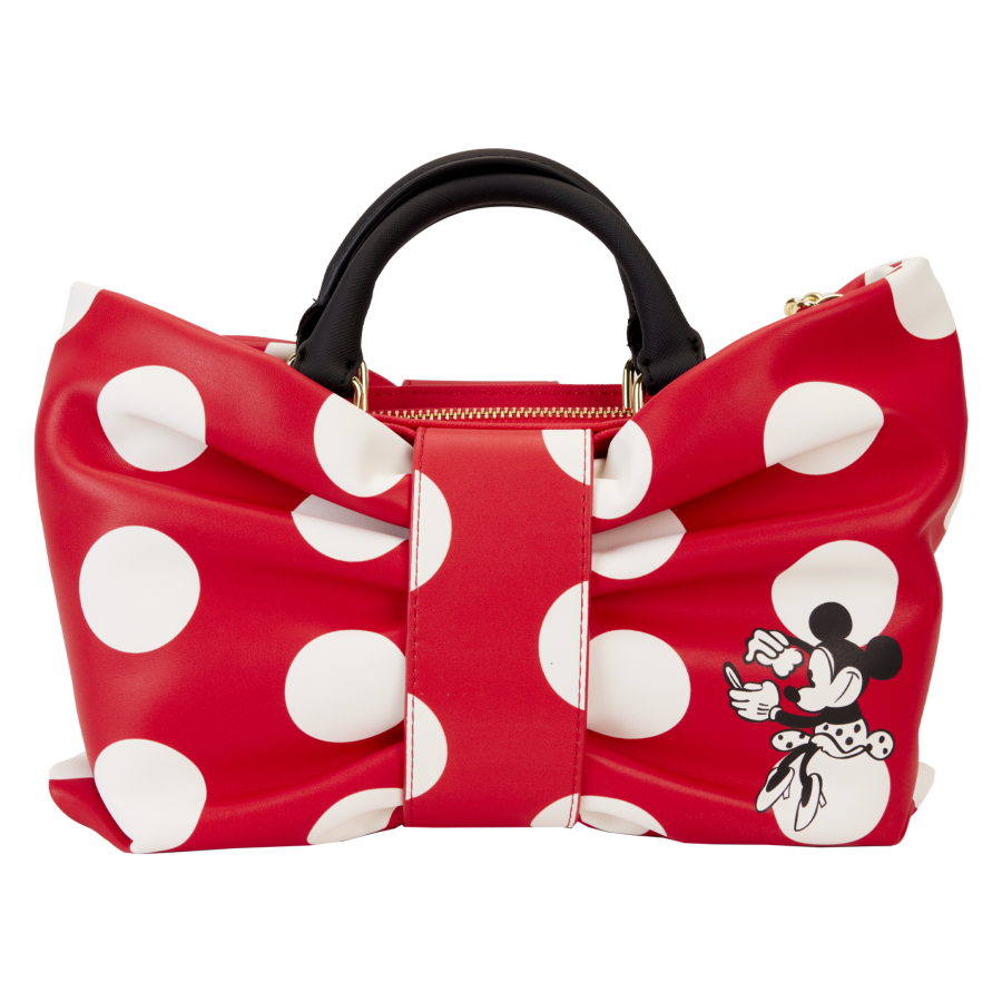 Pop Weasel Image of Disney - Minnie Rocks The Dots Figural Bow Crossbody - Loungefly