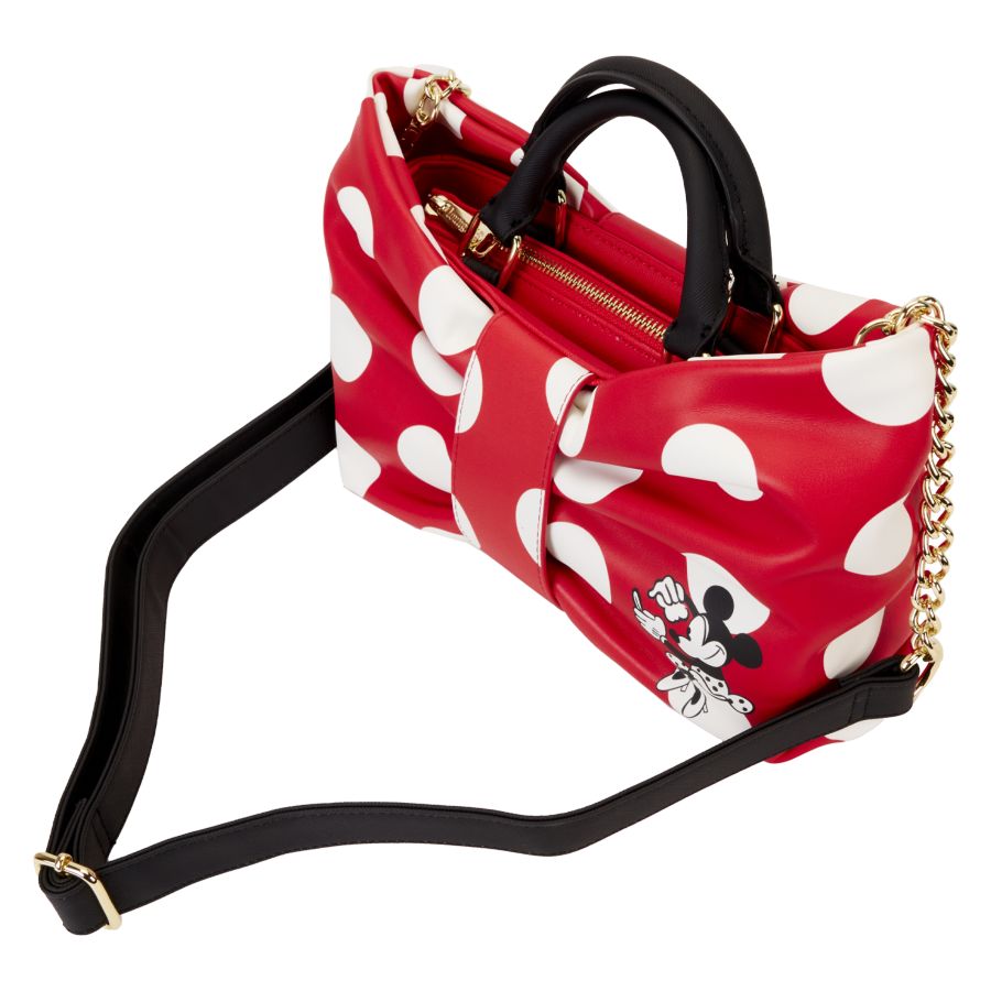 Pop Weasel - Image 3 of Disney - Minnie Rocks The Dots Figural Bow Crossbody - Loungefly