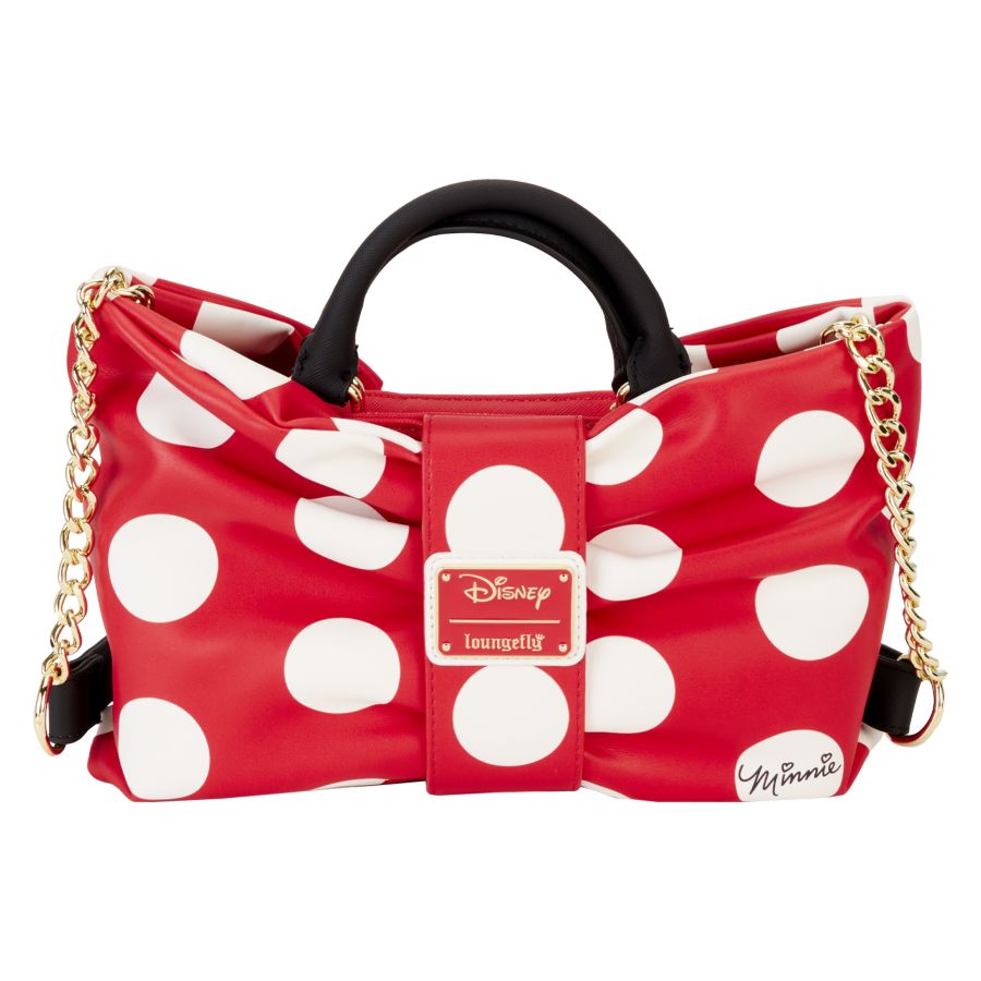 Pop Weasel - Image 4 of Disney - Minnie Rocks The Dots Figural Bow Crossbody - Loungefly