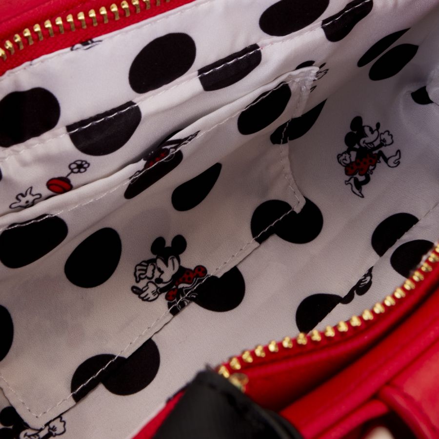 Pop Weasel - Image 5 of Disney - Minnie Rocks The Dots Figural Bow Crossbody - Loungefly