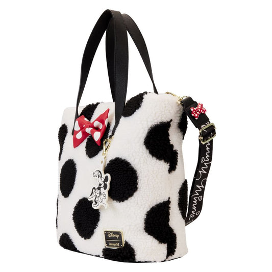 Pop Weasel - Image 2 of Disney - Minnie Rocks The Dots Sherpa Tote Bag - Loungefly