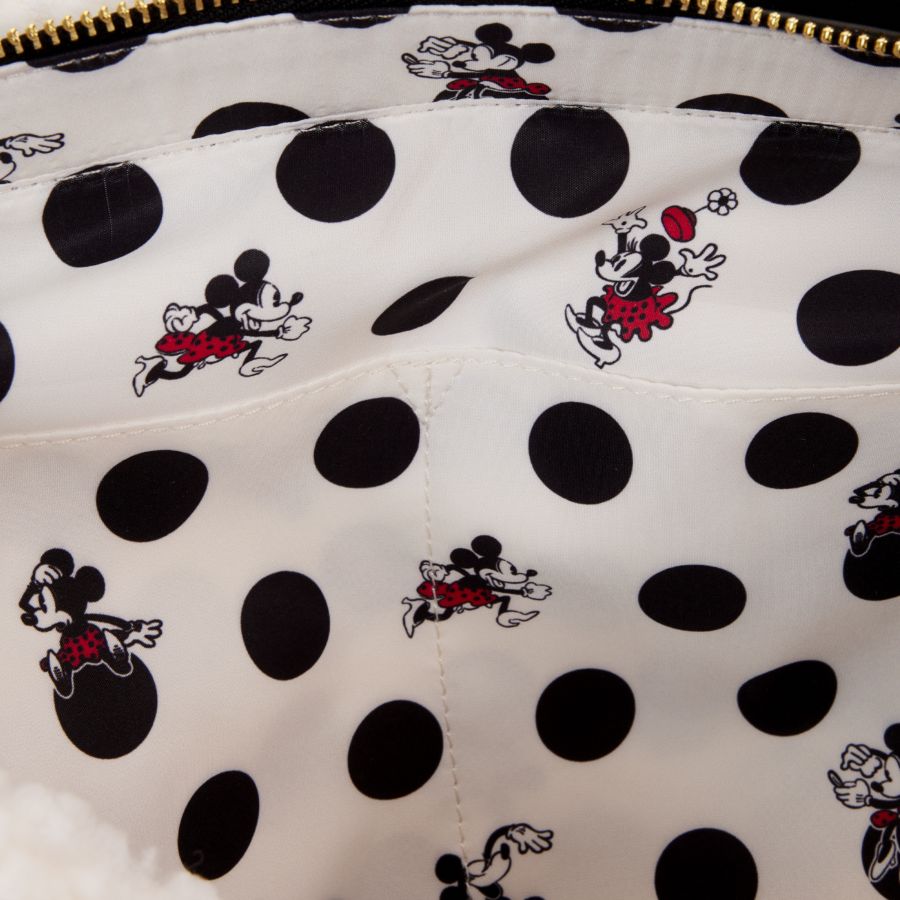 Pop Weasel - Image 5 of Disney - Minnie Rocks The Dots Sherpa Tote Bag - Loungefly - Bags, Wallets & Purses - Image - Pop Weasel