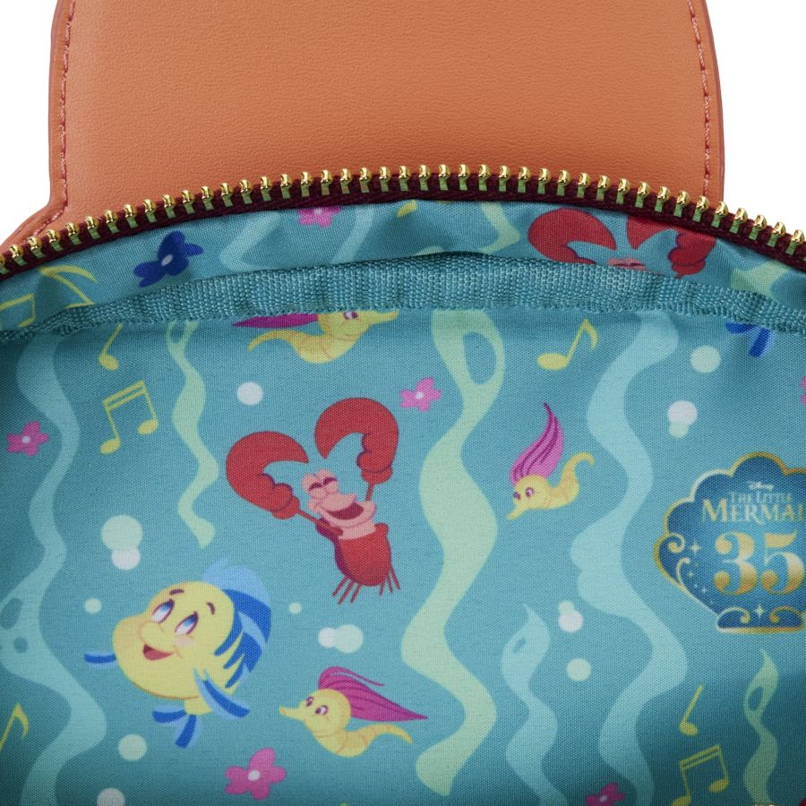 Pop Weasel - Image 7 of The Little Mermaid (1989) 35th Anniversary - Sebastian Crossbuddies - Loungefly - Bags, Wallets & Purses - Image - Pop Weasel