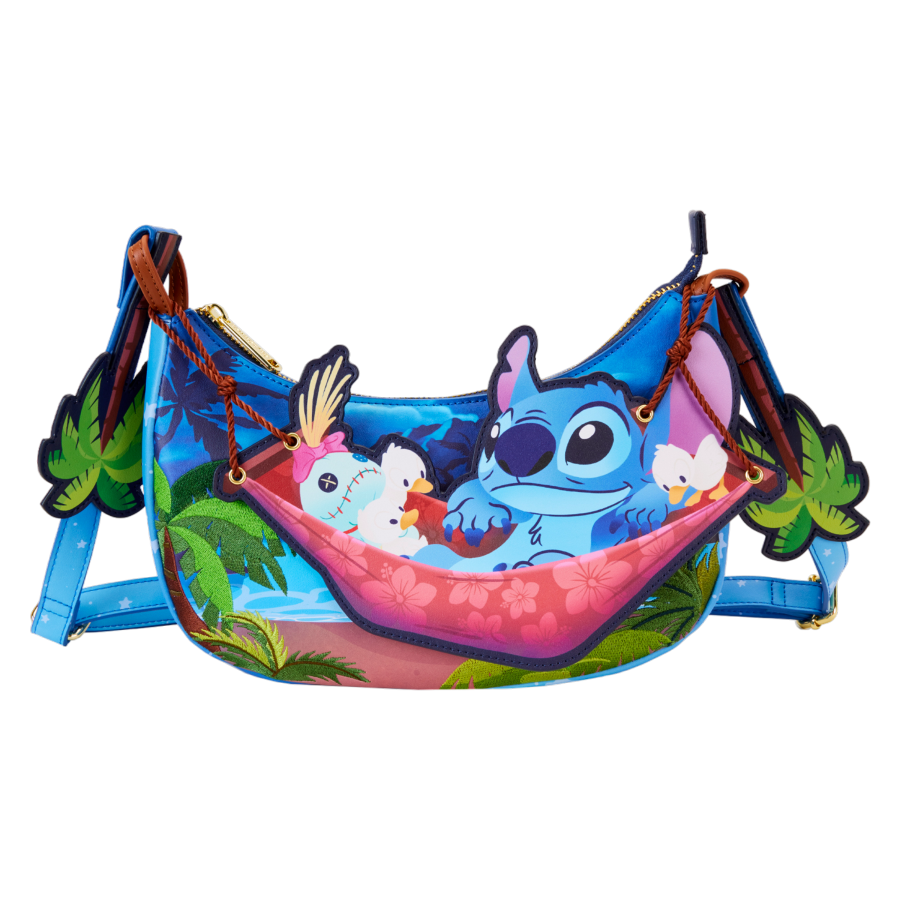 Lilo & Stitch - Camping Cuties Hammock Crossbody - Loungefly - Bags, Wallets & Purses - Image - Pop Weasel