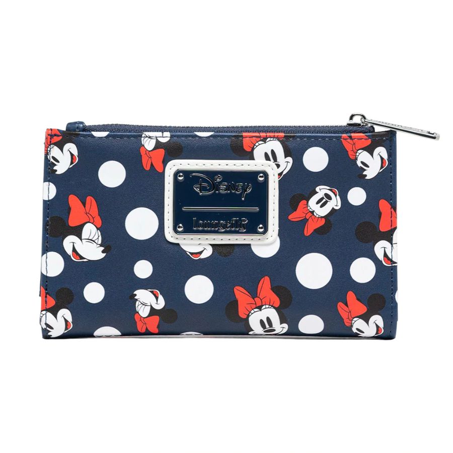 Pop Weasel - Image 3 of Disney - Minnie Mouse Polka Dots Navy US Exclusive Purse [RS] - Loungefly - Bags, Wallets & Purses - Image - Pop Weasel