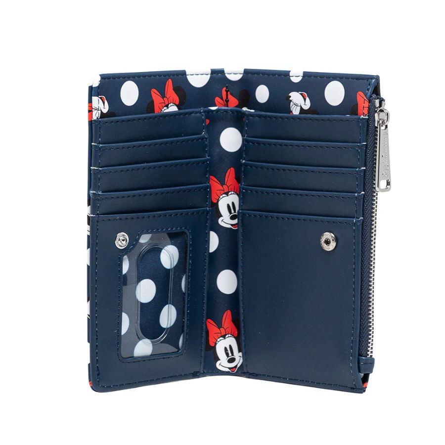 Pop Weasel - Image 4 of Disney - Minnie Mouse Polka Dots Navy US Exclusive Purse [RS] - Loungefly - Bags, Wallets & Purses - Image - Pop Weasel