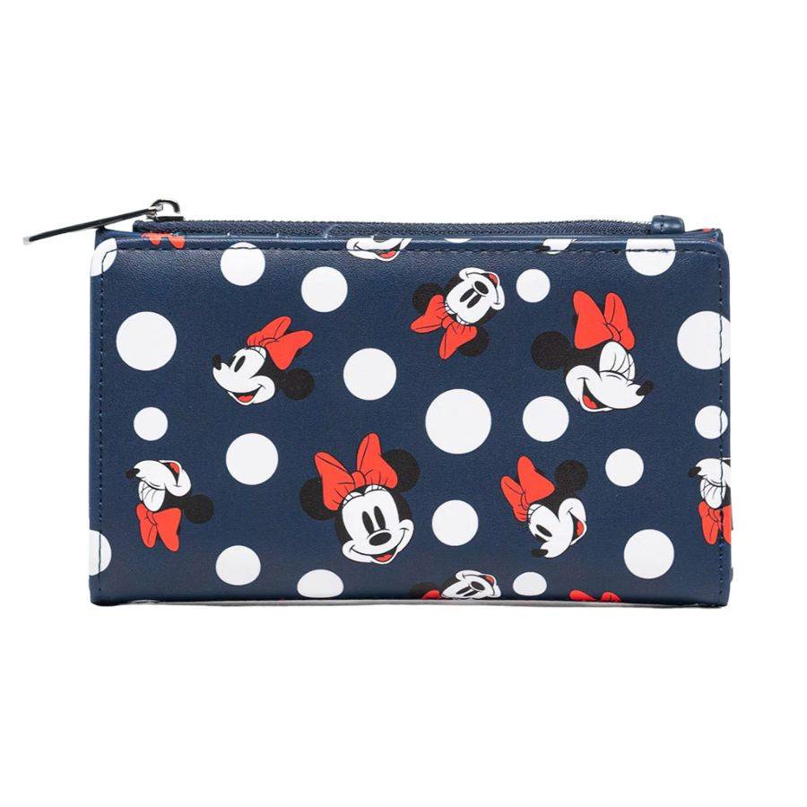 Pop Weasel Image of Disney - Minnie Mouse Polka Dots Navy US Exclusive Purse [RS] - Loungefly - Bags, Wallets & Purses - Image - Pop Weasel