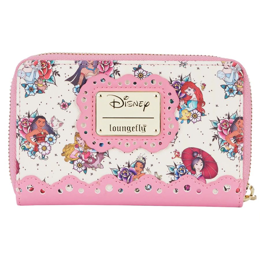 Pop Weasel - Image 2 of Disney Princess - Floral Tattoo Zip Purse - Loungefly - Bags, Wallets & Purses - Image - Pop Weasel