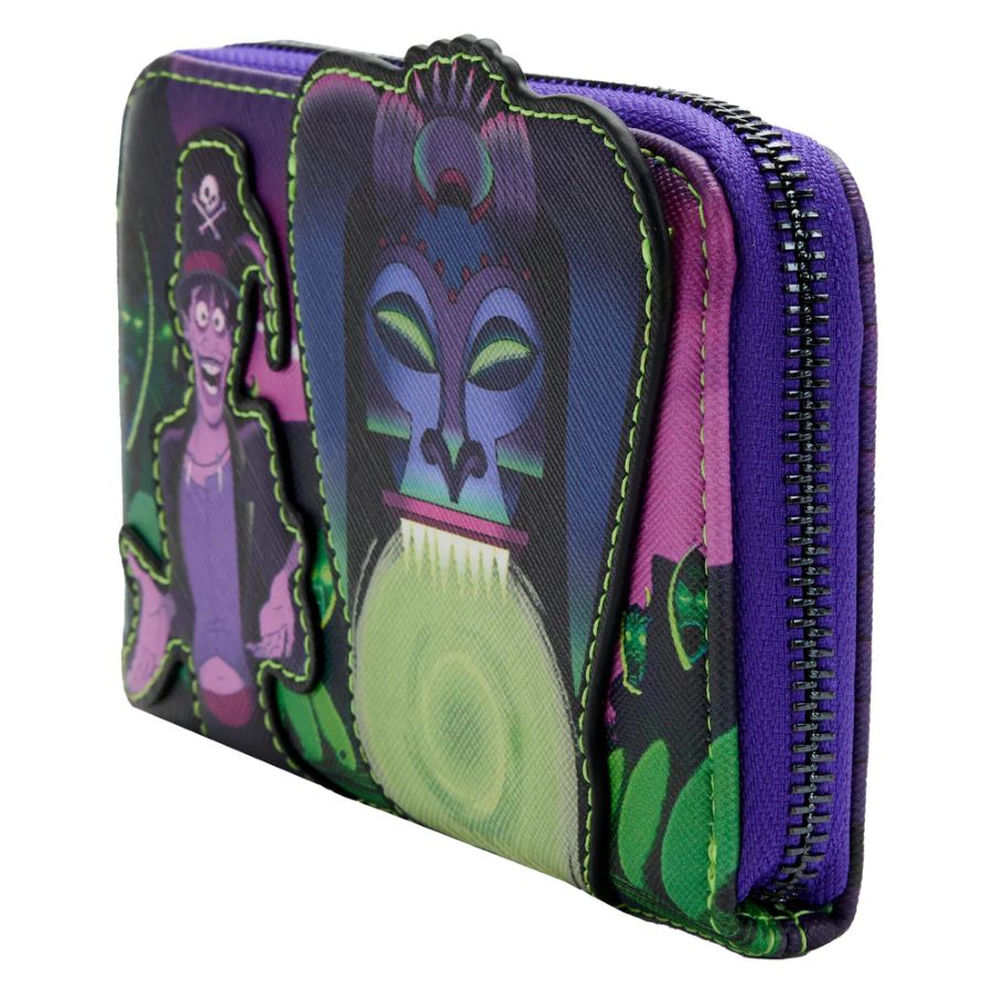 Pop Weasel - Image 2 of Princess and the Frog - Facilier Glow Zip Purse - Loungefly - Bags, Wallets & Purses - Image - Pop Weasel