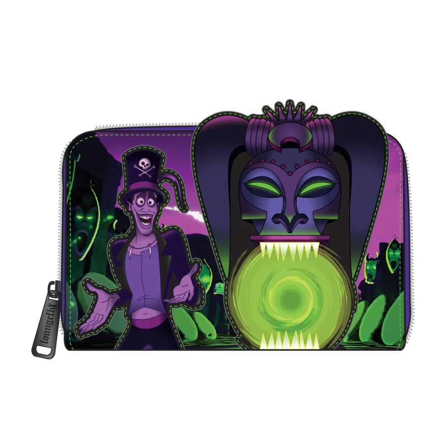 Pop Weasel - Image 5 of Princess and the Frog - Facilier Glow Zip Purse - Loungefly - Bags, Wallets & Purses - Image - Pop Weasel