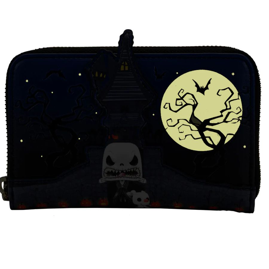 Pop Weasel - Image 2 of The Nightmare Before Christmas - Jack Skellington House Pop! Glow Zip Purse - Loungefly - Bags, Wallets & Purses - Image - Pop Weasel