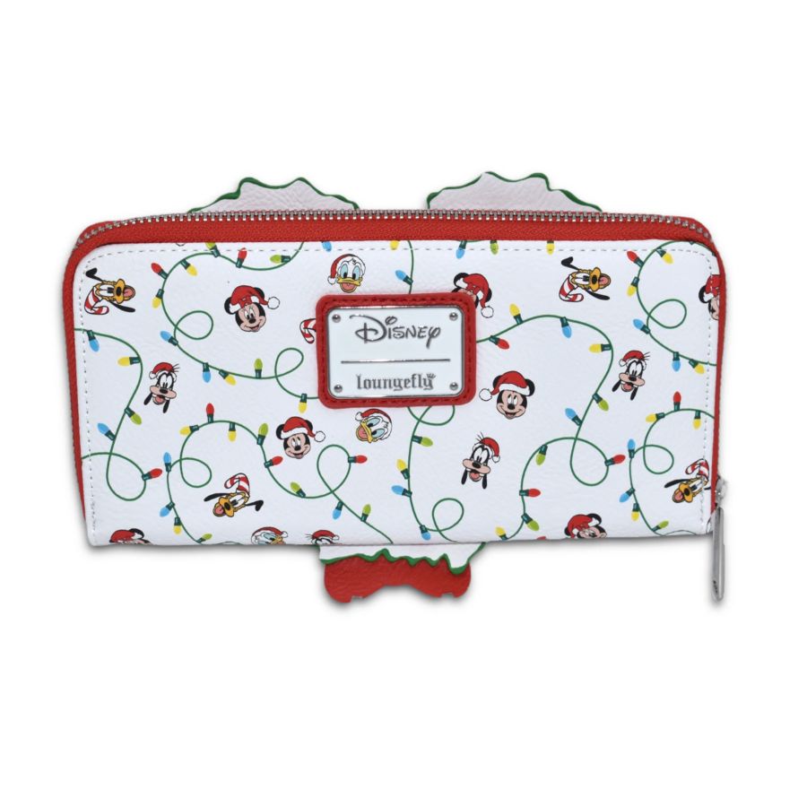 Pop Weasel - Image 2 of Disney - Mickey Holiday Wreath US Exclusive Zip Around Purse [RS] - Loungefly - Bags, Wallets & Purses - Image - Pop Weasel