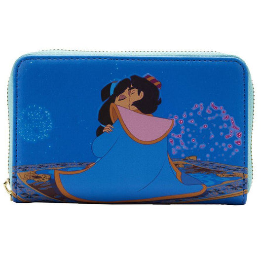 Pop Weasel Image of Aladdin (1992) - Jasmine Princess Scenes Zip Around Purse - Loungefly