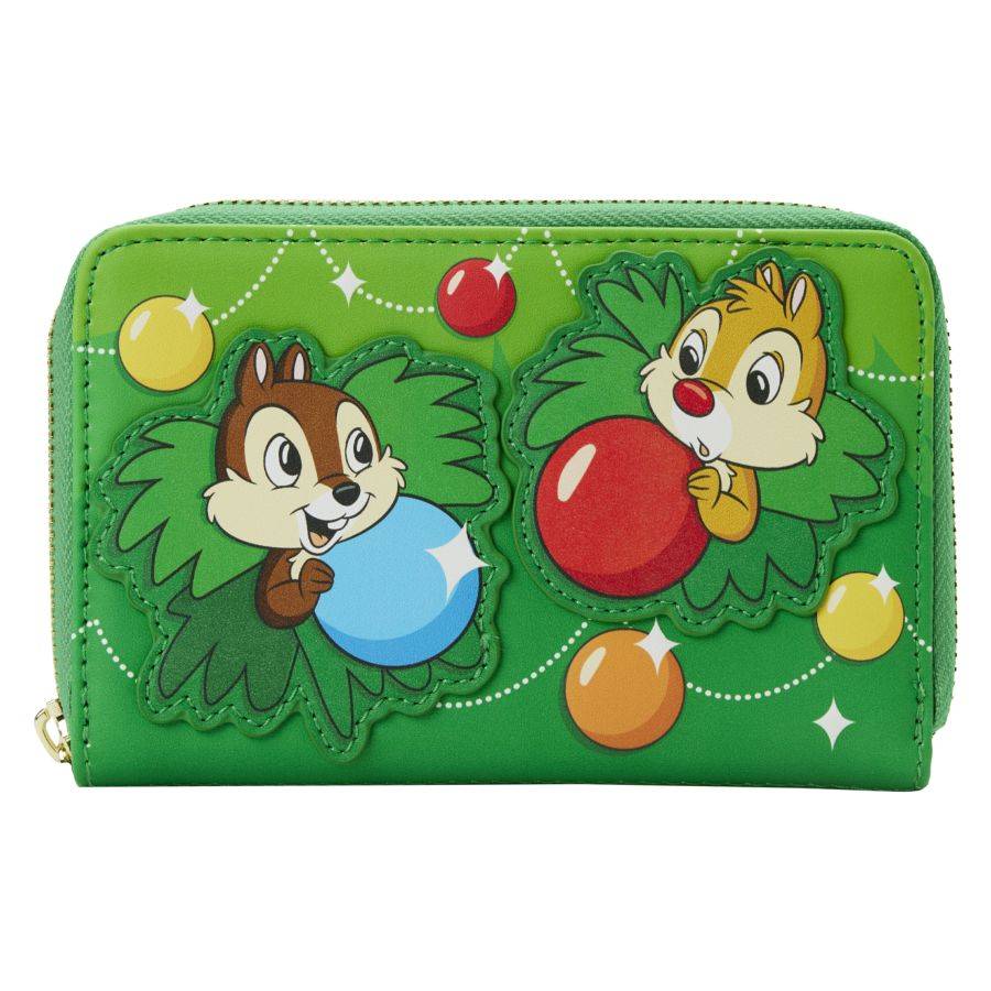 Pop Weasel Image of Disney - Chip & Dale Christmas Ornaments Zip Around Purse - Loungefly - Bags, Wallets & Purses - Image - Pop Weasel