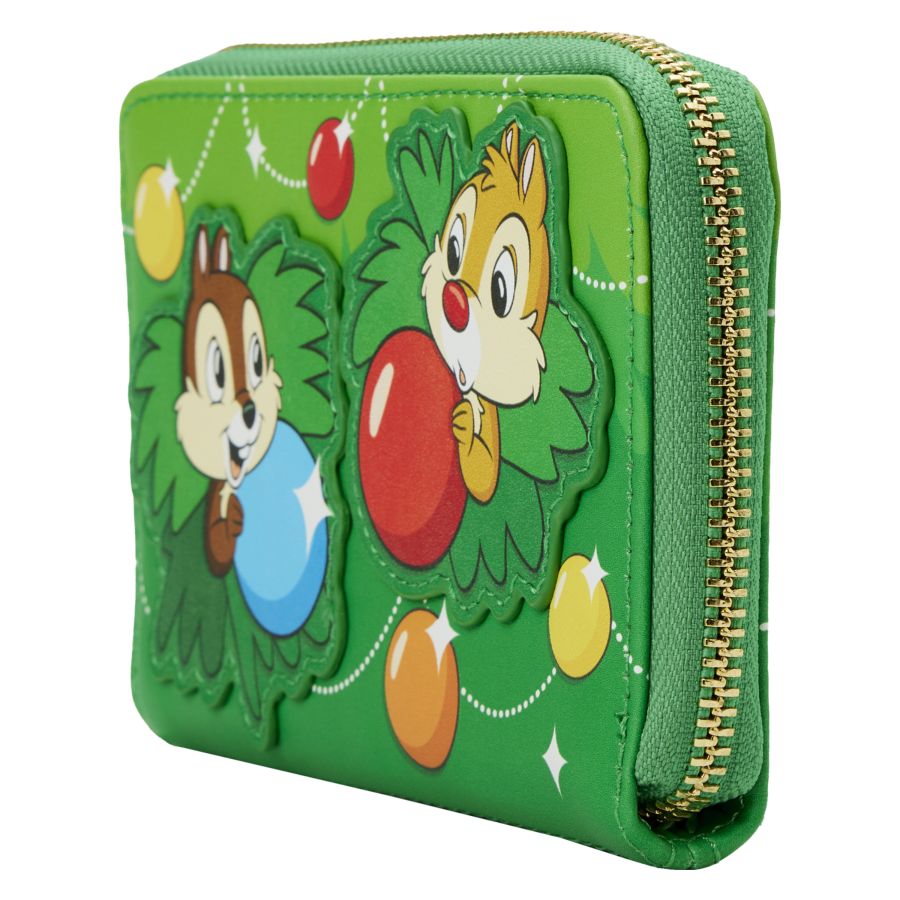 Pop Weasel - Image 2 of Disney - Chip & Dale Christmas Ornaments Zip Around Purse - Loungefly - Bags, Wallets & Purses - Image - Pop Weasel