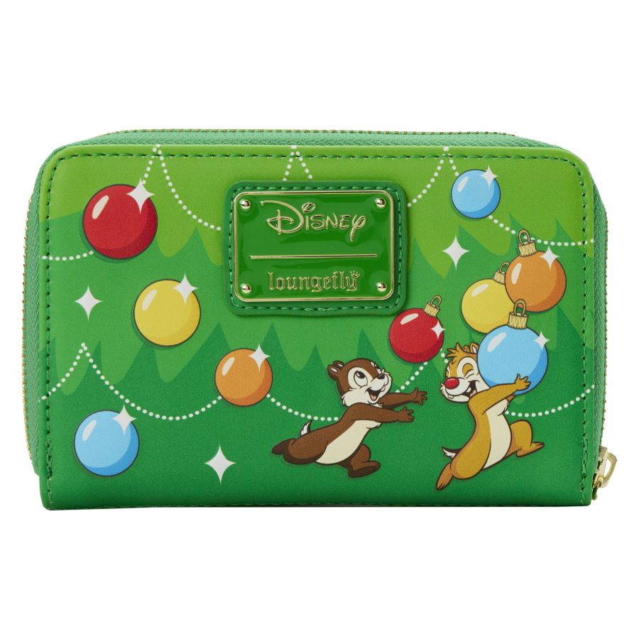 Pop Weasel - Image 3 of Disney - Chip & Dale Christmas Ornaments Zip Around Purse - Loungefly