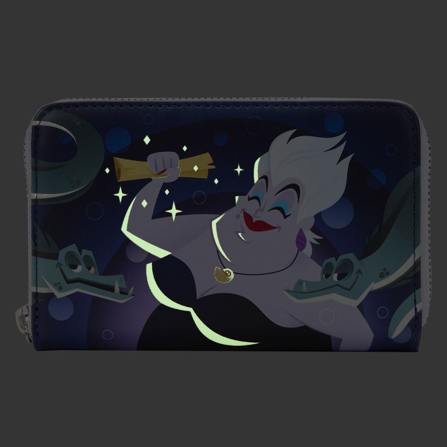 Pop Weasel - Image 2 of The Little Mermaid (1989) - Ursula Lair Glow Zip Around Purse - Loungefly - Bags, Wallets & Purses - Image - Pop Weasel