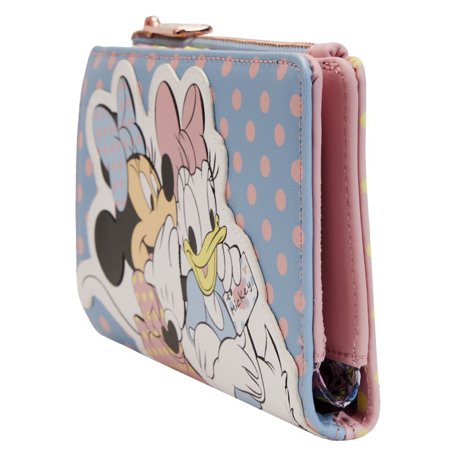 Pop Weasel - Image 2 of Disney - Minnie Daisy Pastel Block Dots Flap Purse - Loungefly - Bags, Wallets & Purses - Image - Pop Weasel