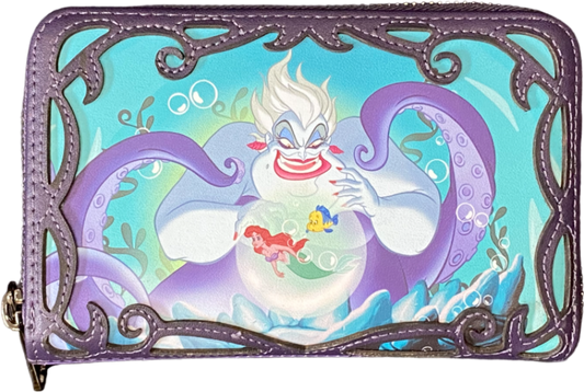 Pop Weasel Image of Disney Villains - Ursula Scene Zip Wallet RS - Loungefly