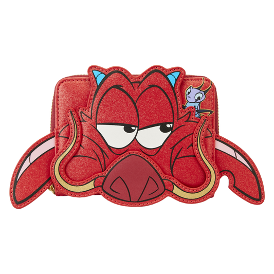 Pop Weasel Image of Mulan - 25th Anniversary Mushu Glitter Cosplay Cosplay Zip Wallet - Loungefly