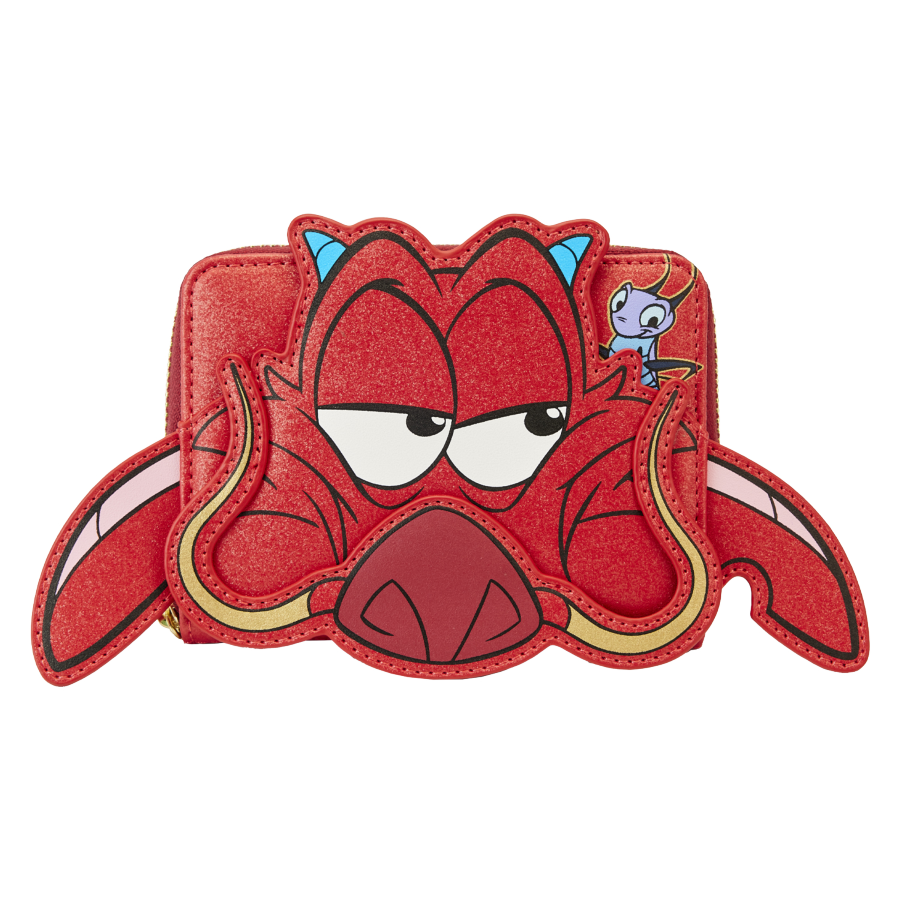 Pop Weasel Image of Mulan - 25th Anniversary Mushu Glitter Cosplay Cosplay Zip Wallet - Loungefly