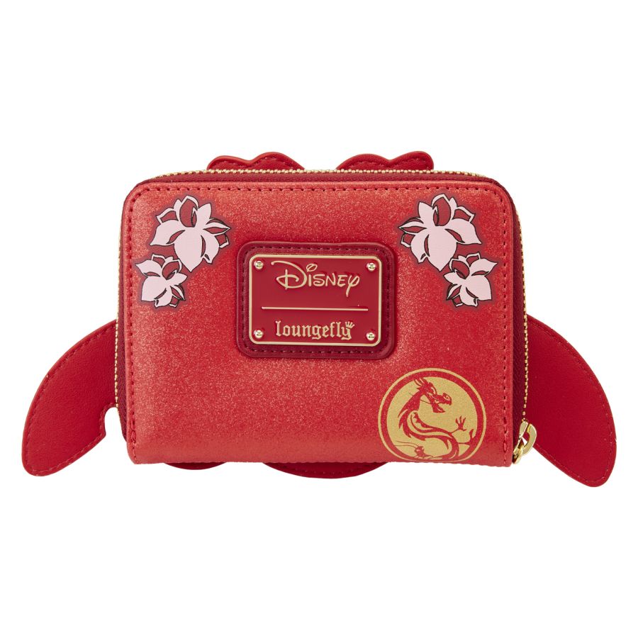 Pop Weasel - Image 3 of Mulan - 25th Anniversary Mushu Glitter Cosplay Cosplay Zip Wallet - Loungefly