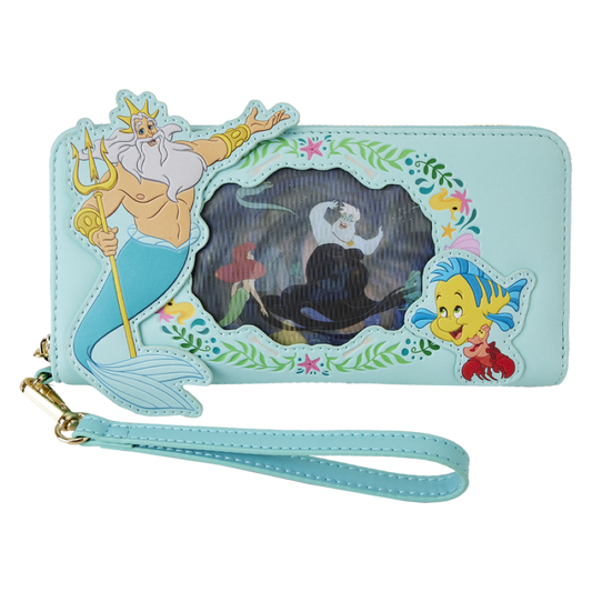 Pop Weasel Image of The Little Mermaid (1989) - Ariel Princess Lenticular Zip Around Wallet - Loungefly