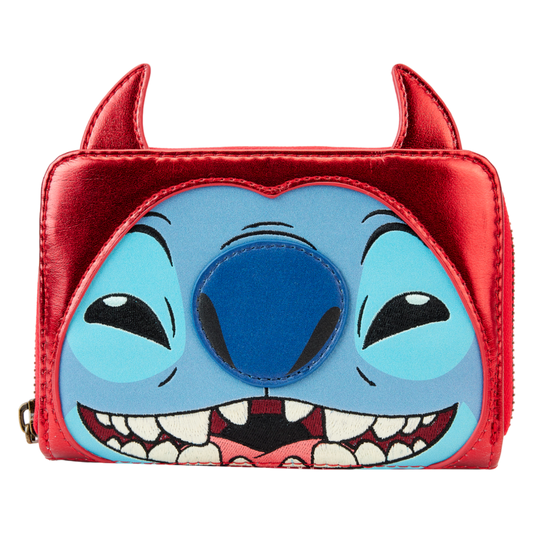 Pop Weasel Image of Disney - Stitch Devil Cosplay Zip Around Wallet - Loungefly