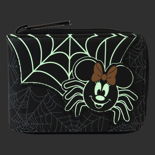 Pop Weasel - Image 2 of Disney - Minnie Mouse Spider Glow Accordion Wallet - Loungefly