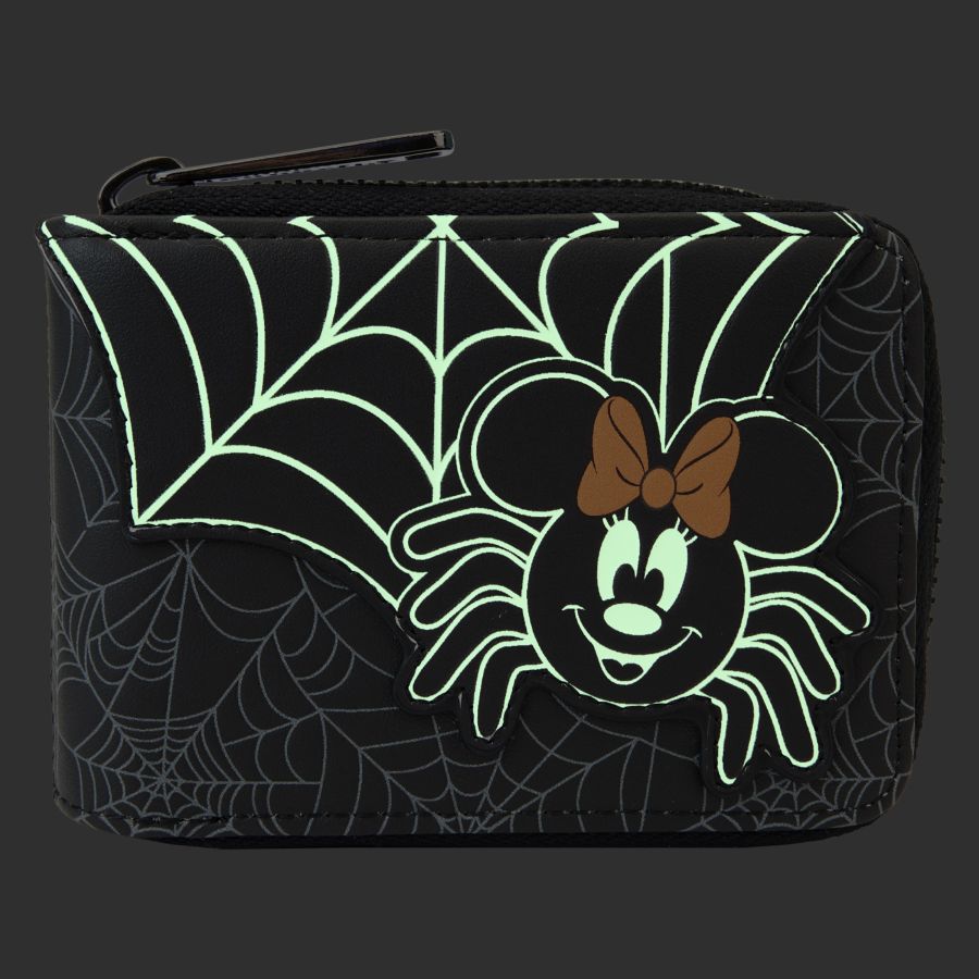 Pop Weasel - Image 2 of Disney - Minnie Mouse Spider Glow Accordion Wallet - Loungefly - Bags, Wallets & Purses - Image - Pop Weasel