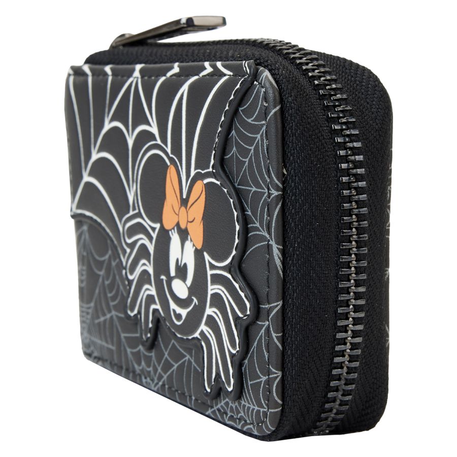 Pop Weasel - Image 3 of Disney - Minnie Mouse Spider Glow Accordion Wallet - Loungefly - Bags, Wallets & Purses - Image - Pop Weasel