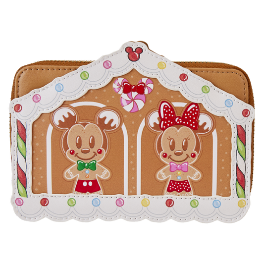 Disney - Mickey & Friends Gingerbread House Zip Around Wallet - Loungefly