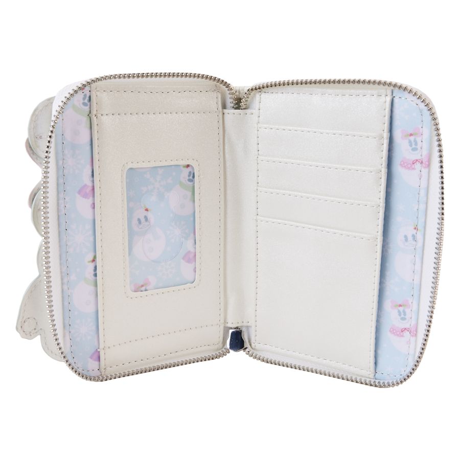 Pop Weasel - Image 4 of Disney - Mickey & Minnie Pastel Snowman Zip Around Wallet - Loungefly