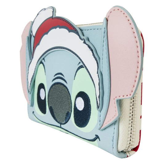 Pop Weasel - Image 2 of Lilo & Stitch - Stitch Holiday Glitter Zip Around Wallet - Loungefly