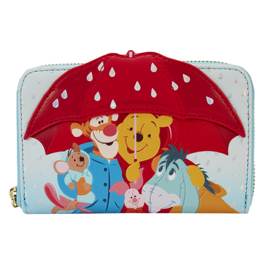 Winnie The Pooh - Pooh & Friends Rainy Day Zip Around Wallet - Loungefly