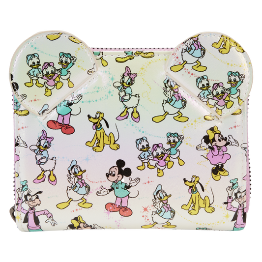 Pop Weasel Image of Disney: D100 - Classic All-Over Print Iridescent Zip Around Wallet - Loungefly