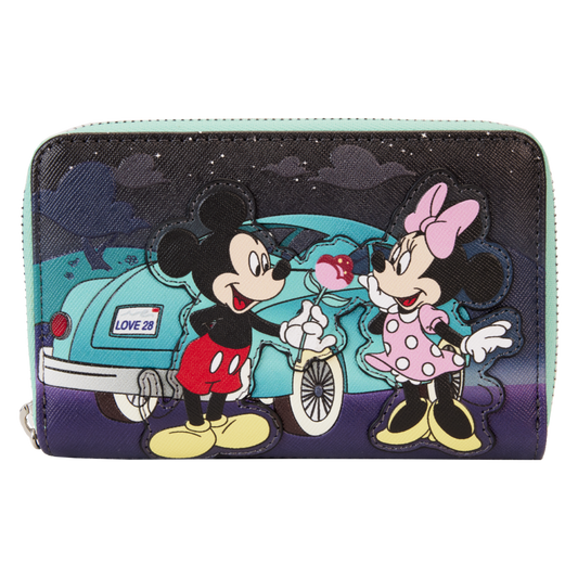 Disney - Mickey & Minnie Date Drive-In Zip Wallet - Loungefly