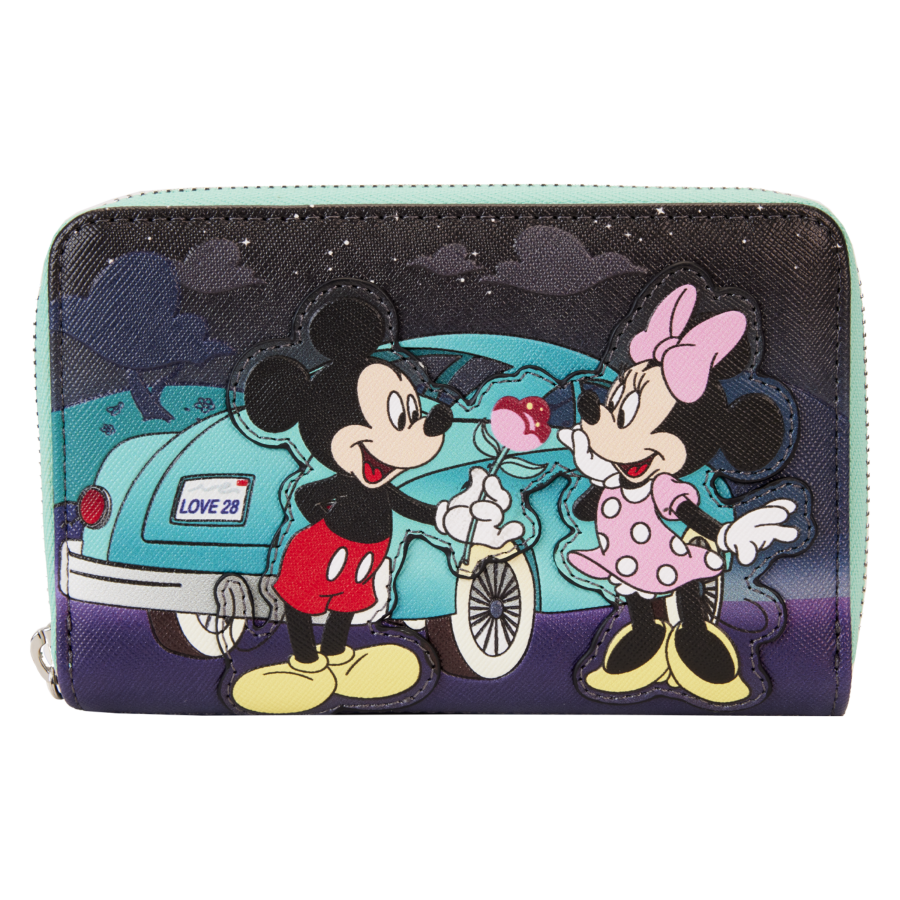 Disney - Mickey & Minnie Date Drive-In Zip Wallet - Loungefly - Bags, Wallets & Purses - Image - Pop Weasel