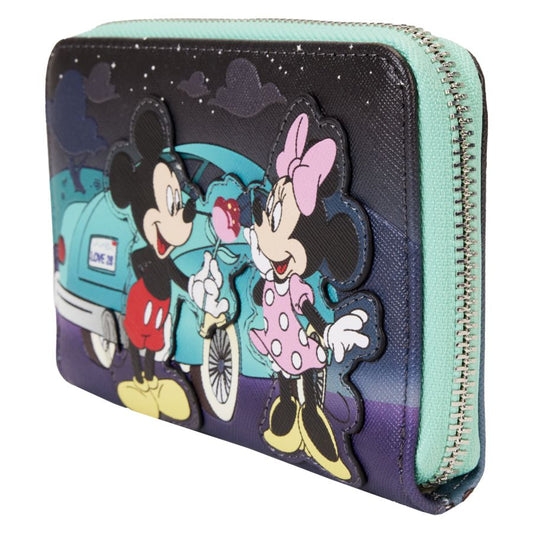 Disney - Mickey & Minnie Date Drive-In Zip Wallet - Loungefly